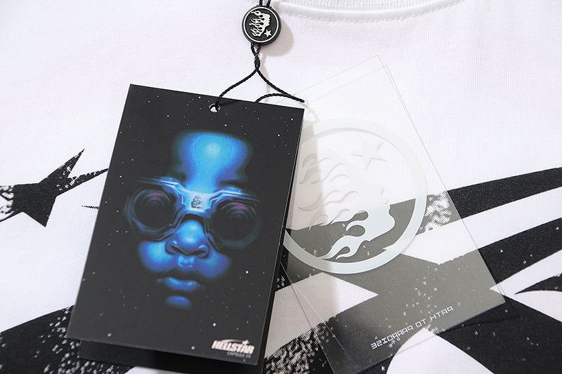 White Graphic Print T-Shirt D23541