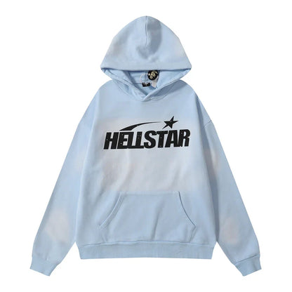 Hellstar Hoodie Light Blue Black