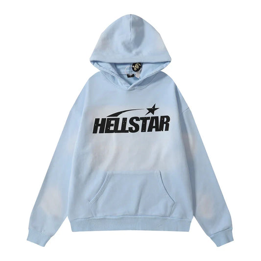 Hellstar Hoodie Light Blue Black