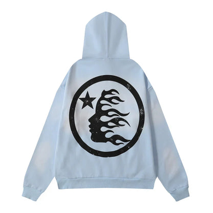 Hellstar Hoodie Light Blue Black