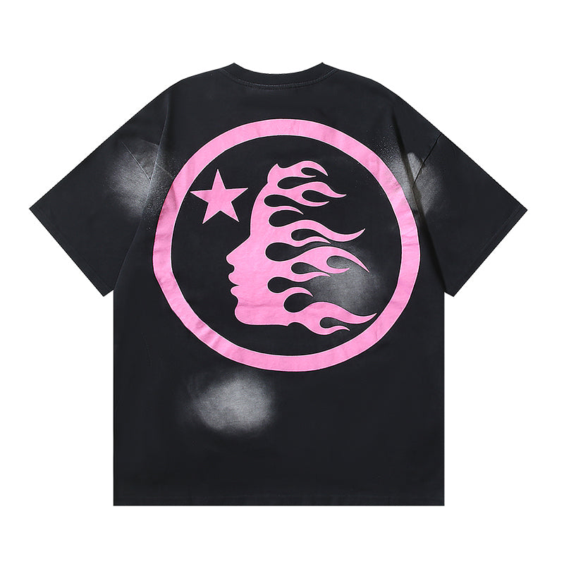 Black Pink Casual Apparel T826834