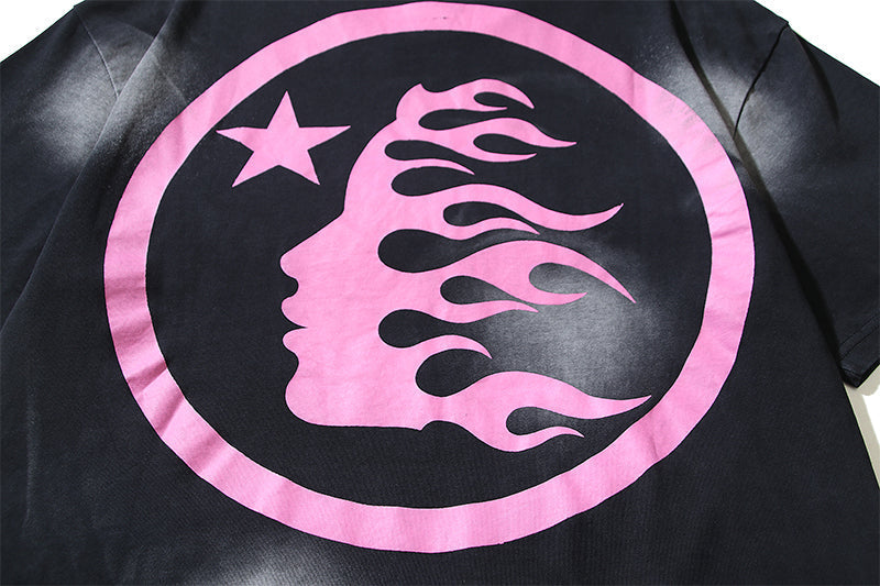 Black Pink Casual Apparel T826834