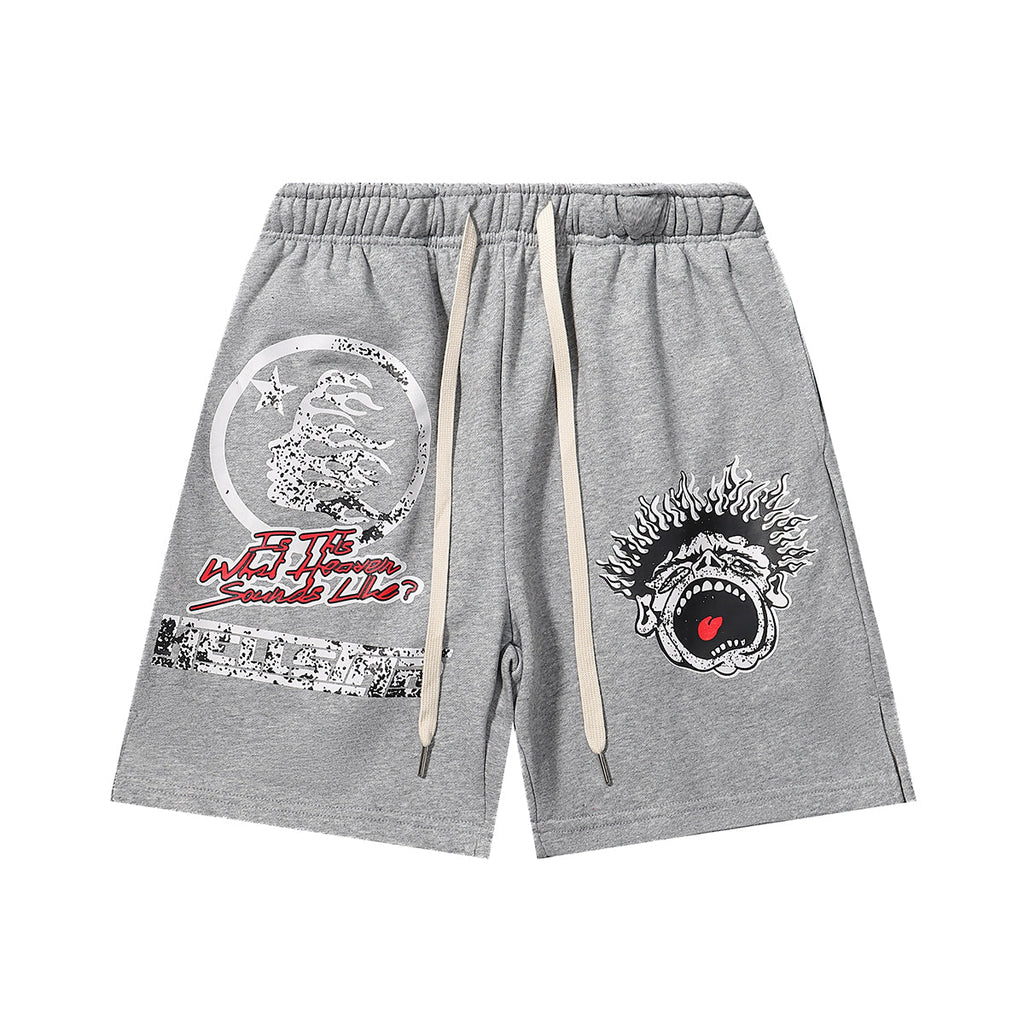 Grey Smiley Face Shorts Z94210