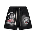Smiley Face Shorts Black O679