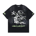 Black Green Graphic T-Shirt I764280