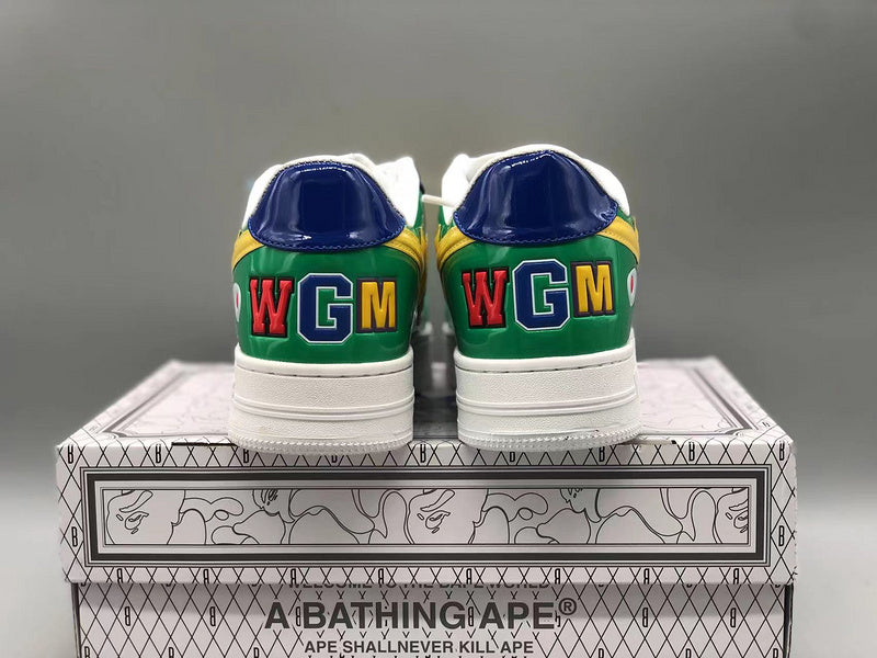Green Shark Face Low Sneakers D350898