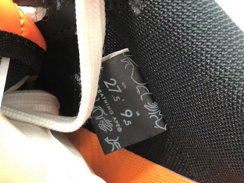 Black Orange Shark Graphic Sneakers F457564