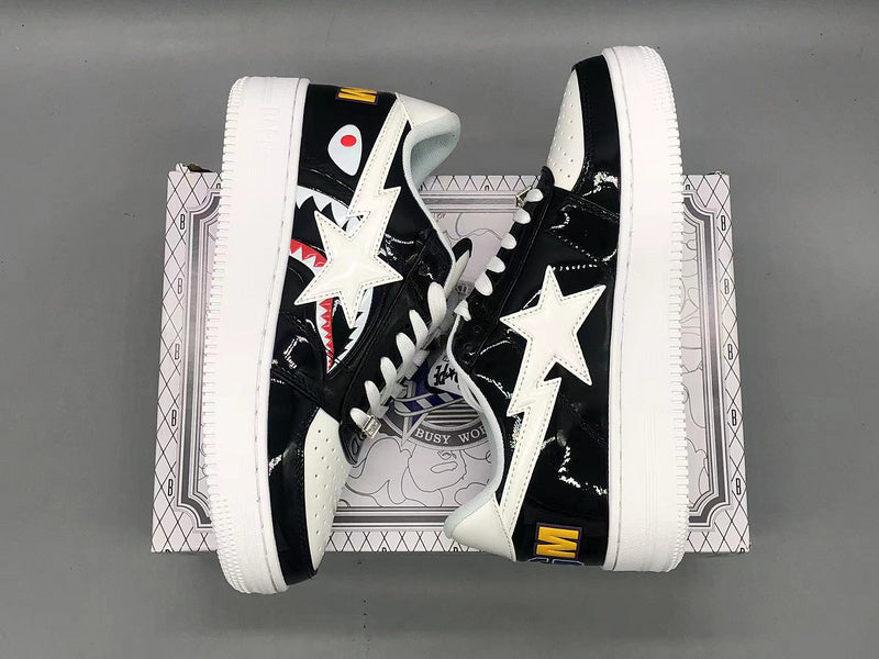 Color Block Shark Black Sneakers X24599