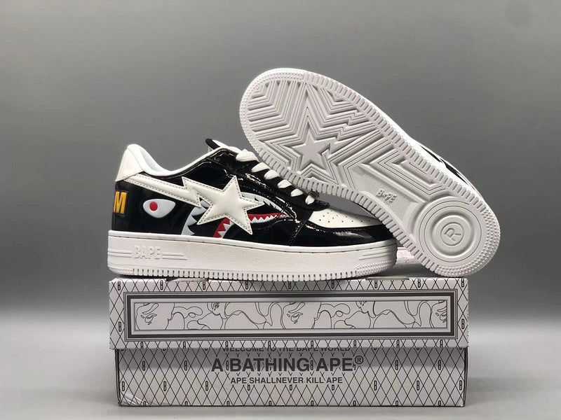 Color Block Shark Black Sneakers X24599