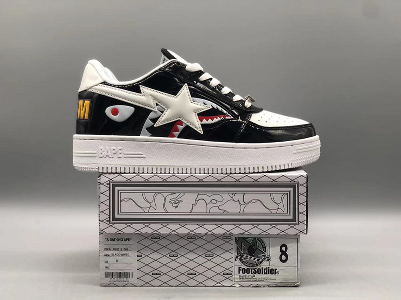 Color Block Shark Black Sneakers X24599