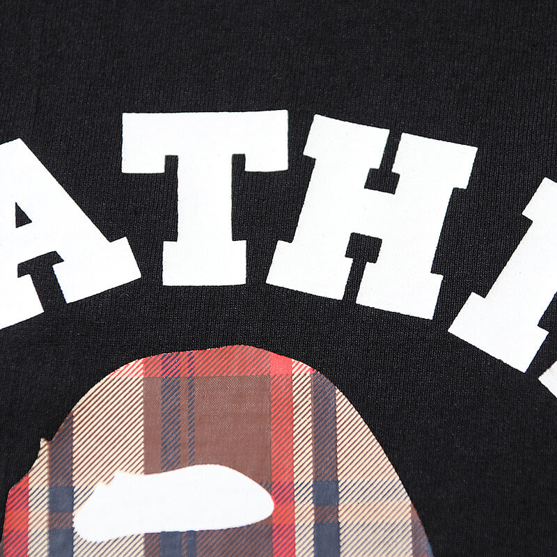 Black And Brown Plaid Short Sleeve T-Shirt Q75187