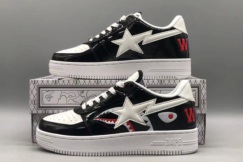 Color Block Shark Black Sneakers X24599