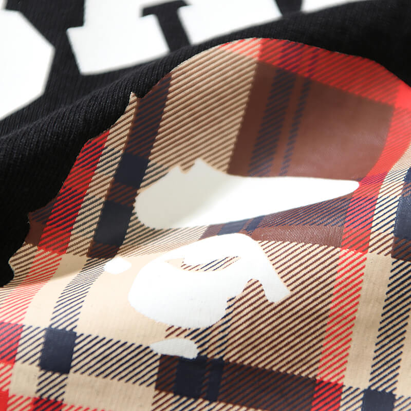 Black And Brown Plaid Short Sleeve T-Shirt Q75187