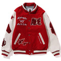 Red Long Sleeve Baseball Jacket U49091