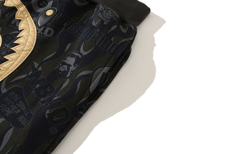 Black Gold Shark Camouflage Casual Pants M7116