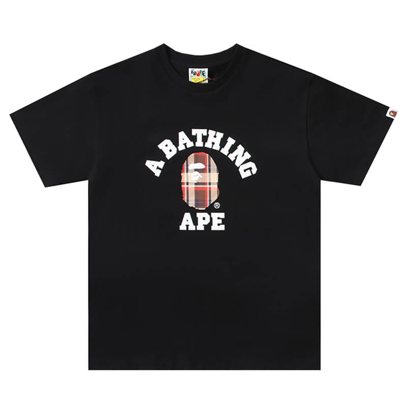 Black And Brown Plaid Short Sleeve T-Shirt Q75187