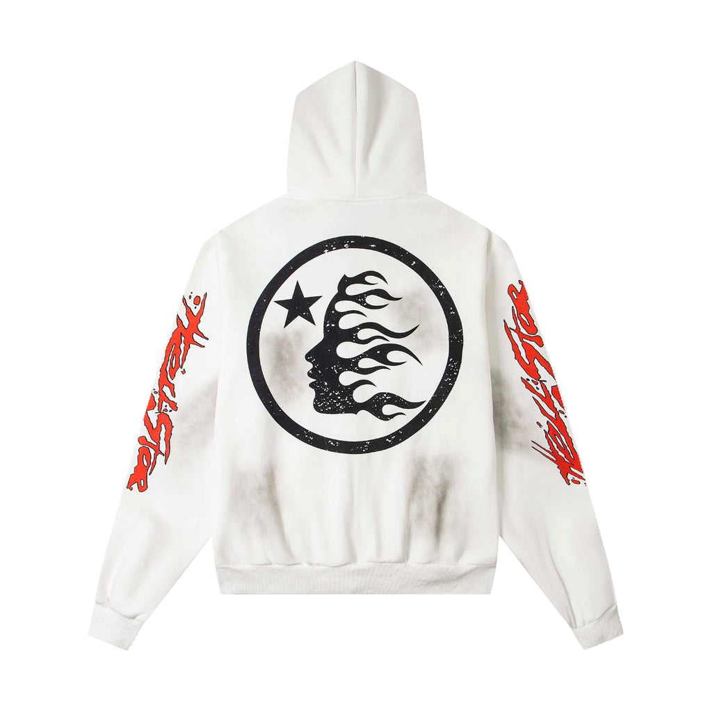 White and Black Zip Up Hoodie D476184
