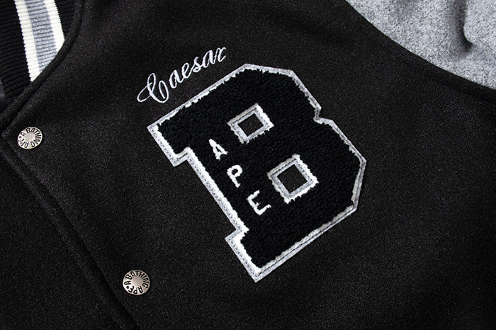 Embroidered Stars Baseball Jacket T8491