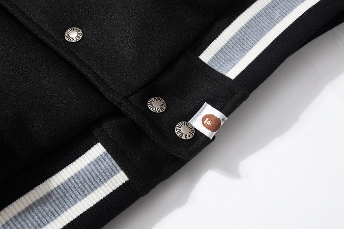 Embroidered Stars Baseball Jacket T8491