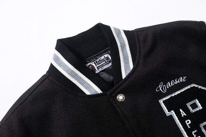 Embroidered Stars Baseball Jacket T8491