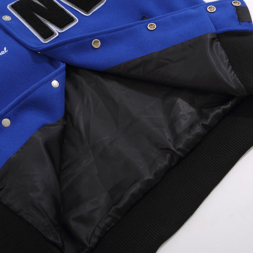 Leather Long Sleeve Baseball Jacket W2651