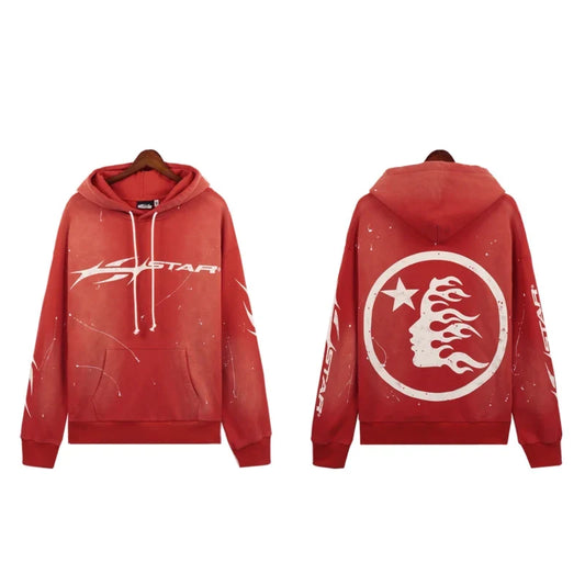 Hellstar Paint Hoodie Red
