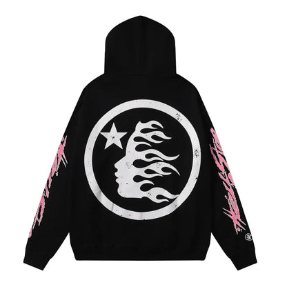 Hellstar Sports Flame Hoodie Black
