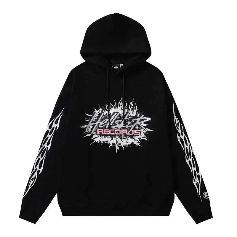 Hellstar Sports Flame Hoodie Black