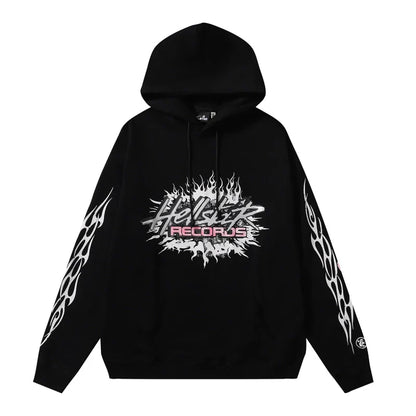 Hellstar Sports Flame Hoodie Black